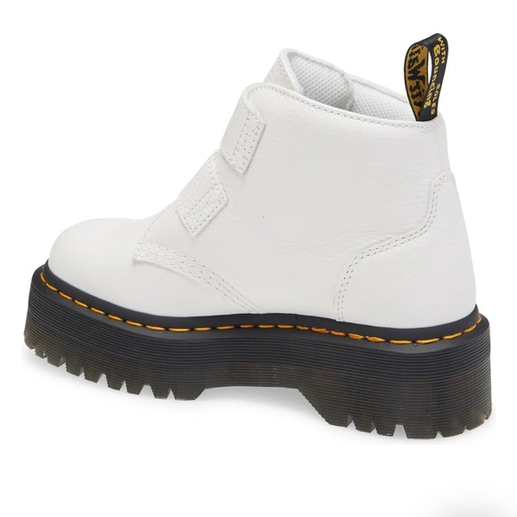 🆕 Dr. Martens Devon Heart Platform Leather Boots Sz 8 white - Picture 3 of 3